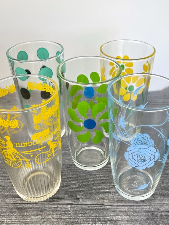 Choice-vintage Swanky Swig Sour Cream Glasses~one Pint Hazel Atlas