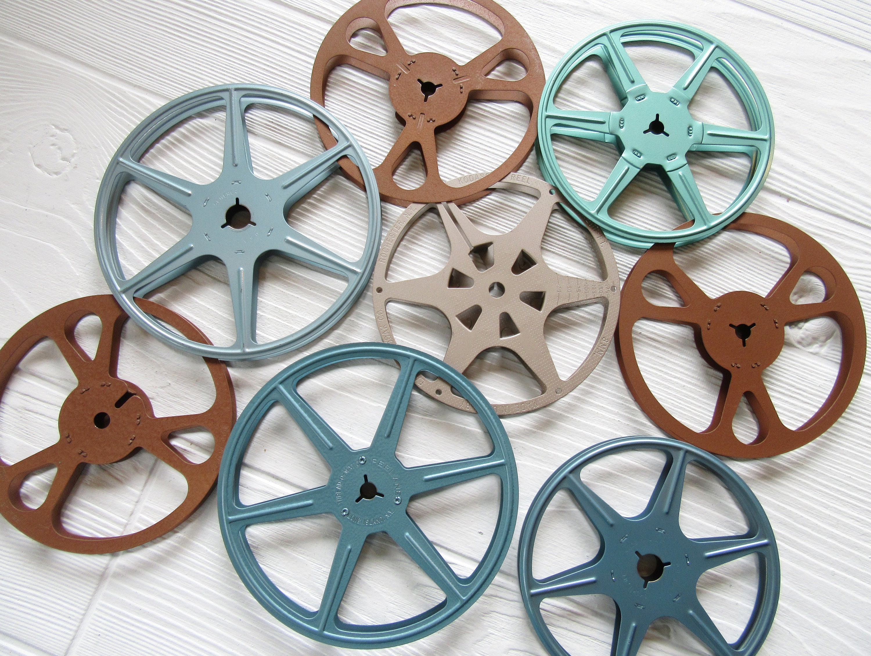 Lot Of 8 Vintage 60s Metal 8mm Movie Film Reels Etsy