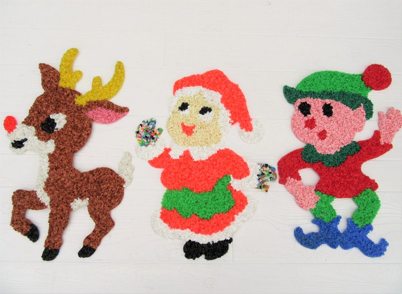 Lot Of 3 Vintage Melted Plastic Popcorn Christmas Decorations Etsy