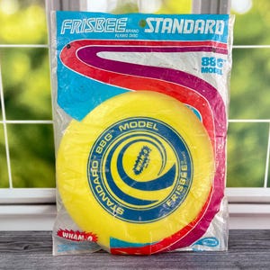 Vintage NOS Yellow Frisbee~1981 Wham-O Frisbee Standard Flying Disk~88G Model~Retro Mod 80s Dead-stock Toy Game~Frisbee Lover Gift