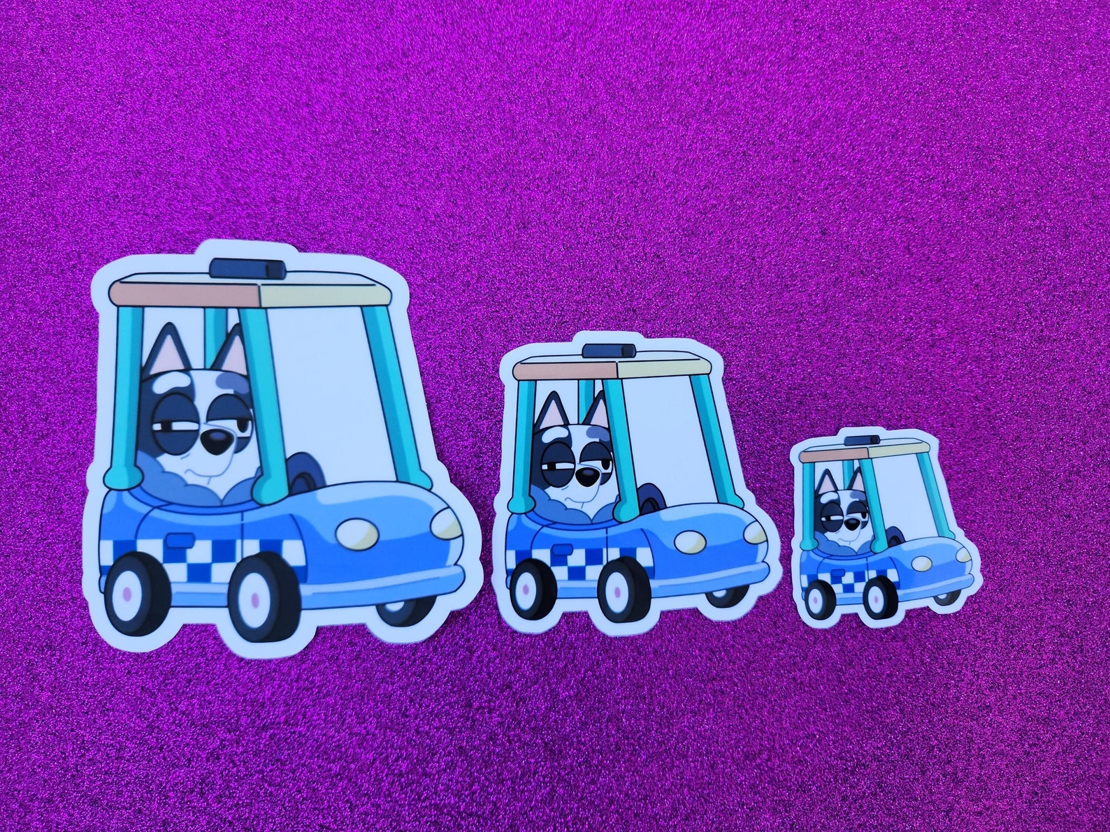 Muffin Tired in Car Bluey Funny Waterproof Sticker Pick Your Etsy