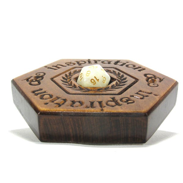 Inspiration Dice Display, Hexagonal, Dice, Dice Box, Dice Case, Dice Holder, Box of Holding, D20, Dungeons and Dragons, RPG, Pathfinder, DND