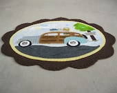 PDF Pattern Spring with Woody Penny Rug, Instant Download, Spring Decoration. Wool, Wool Felt, Applique.