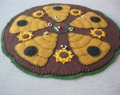 PDF Pattern Beehive Penny Rug, Instant Download, Summer Fall Decoration. Wool, Wool Felt, Applique.