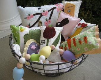 MAIL TO YOU Pattern: Spring Bowl Fillers, Spring Decoration. Potpourri. Wool, Wool Felt, Applique.