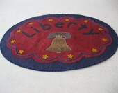 PDF Pattern Liberty Penny Rug, Instant Download, 4th of July Summer Decoration. Wool, Wool Felt, Applique.