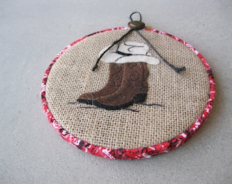 PDF Pattern: Cowboy-Up Hoop Embroidery, Instant Download, Decoration