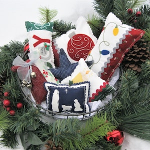 PDF Pattern: Christmas Bowl Fillers, Instant Download, Winter Decoration. Wool, Wool Felt, Applique.