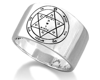 Kabbalah Health Seal Amulet King Solomon Ring Silver 925 Talisman