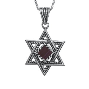 Magen David with Jerusalem Nano Bible Torah Pendant Necklace Silver 925 Gift