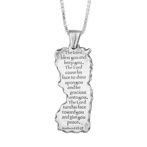 Kabbalah Pendant Double Sided Pendant  Priestly Blessing Birkat Kohanim Sterling Silver