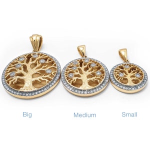 Tree of Life Pendant From Jerusalem Diamonds Gold 14K Jewelry by ...