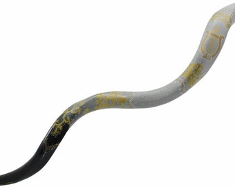 Artistic Yemenite Kudu Kosher Shofar 42"-45" King David Harp Israel Limited Edition
