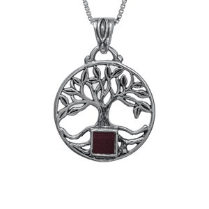 Jerusalem Nano Bible Torah Pendant Tree of Life Circle Necklace Silver 925 Gift