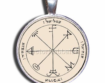 Amuleto de la Cábala contra engaño y cuardía Rey Salomón Sello Salomón Encanto Talismán Colgante