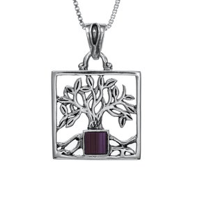 Jerusalem Nano Bible Torah Pendant Tree of Life Necklace Silver 925 Gift
