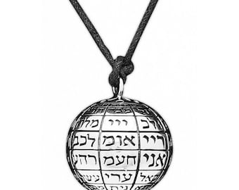Ball Amulet Medallion 72 Name of God Kabbalah Jewelry silver 925 for Harmony