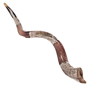 Natürliche koschere Silber vergoldet jemenitischen Shofar Kudu Horn