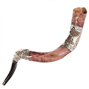 Natürliche koschere Silber vergoldet jemenitischen Shofar Kudu Horn