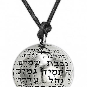 Ball Amulet Medallion Ana Bekoach Kabbalah Jewelry Gilding silver 925 to receive from God the clear answer to any question