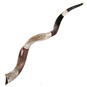 Natürliche koschere Silber vergoldet jemenitischen Shofar Kudu Horn