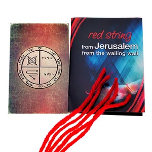 5 Red String Bracelets blessed in Jerusalem with King Solomon Against Evil Eye Seal Amulet