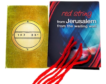 5 Red String Bracelets blessed in Jerusalem with King Solomon Fertility Seal Amulet