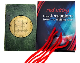 5 Red String Bracelets blessed in Jerusalem with King Solomon Livelihood Seal Amulet