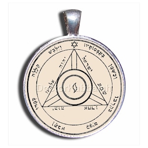 Amuleto della Kabbalah per una buona notizia Re Salomone Seal Charm Talismano Pendente