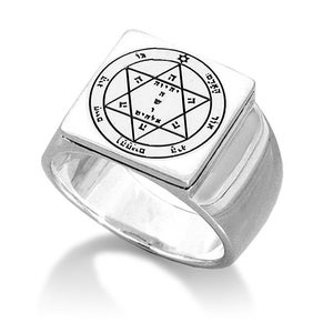 Signet-ring w/Health Seal King Solomon Silver 925 (6-13 sizes)