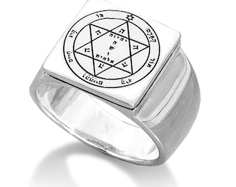 Signet-ring w/Health Seal King Solomon Silver 925 (6-13 sizes)