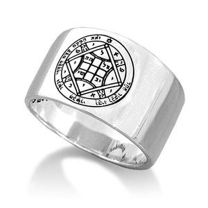 Love Seal Kabbalah Pentacle King Solomon Ring Amulet Silver 925