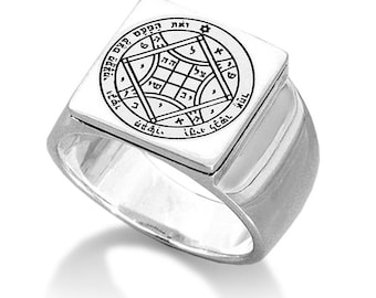 Signet-ring Love Seal Kabbalah King Solomon Silver 925 Jewelry 6-13 sizes