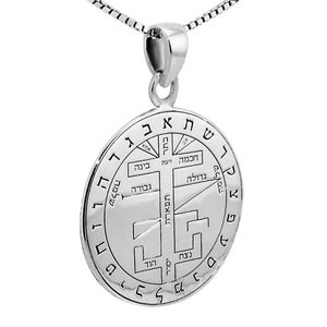 Pendant Seal The Great Key of Solomon Amulet Kabbalah Pentacle Silver 925