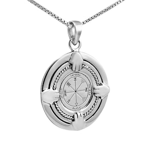 Kabbalah Pendant Profusion Seal Pentacle King Solomon Amulet silver 925 Ø 0,90&quot;