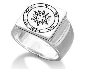 Tranquility & Equilibrium Seal Signet-ring KingSolomon Silver 6-13 sizes