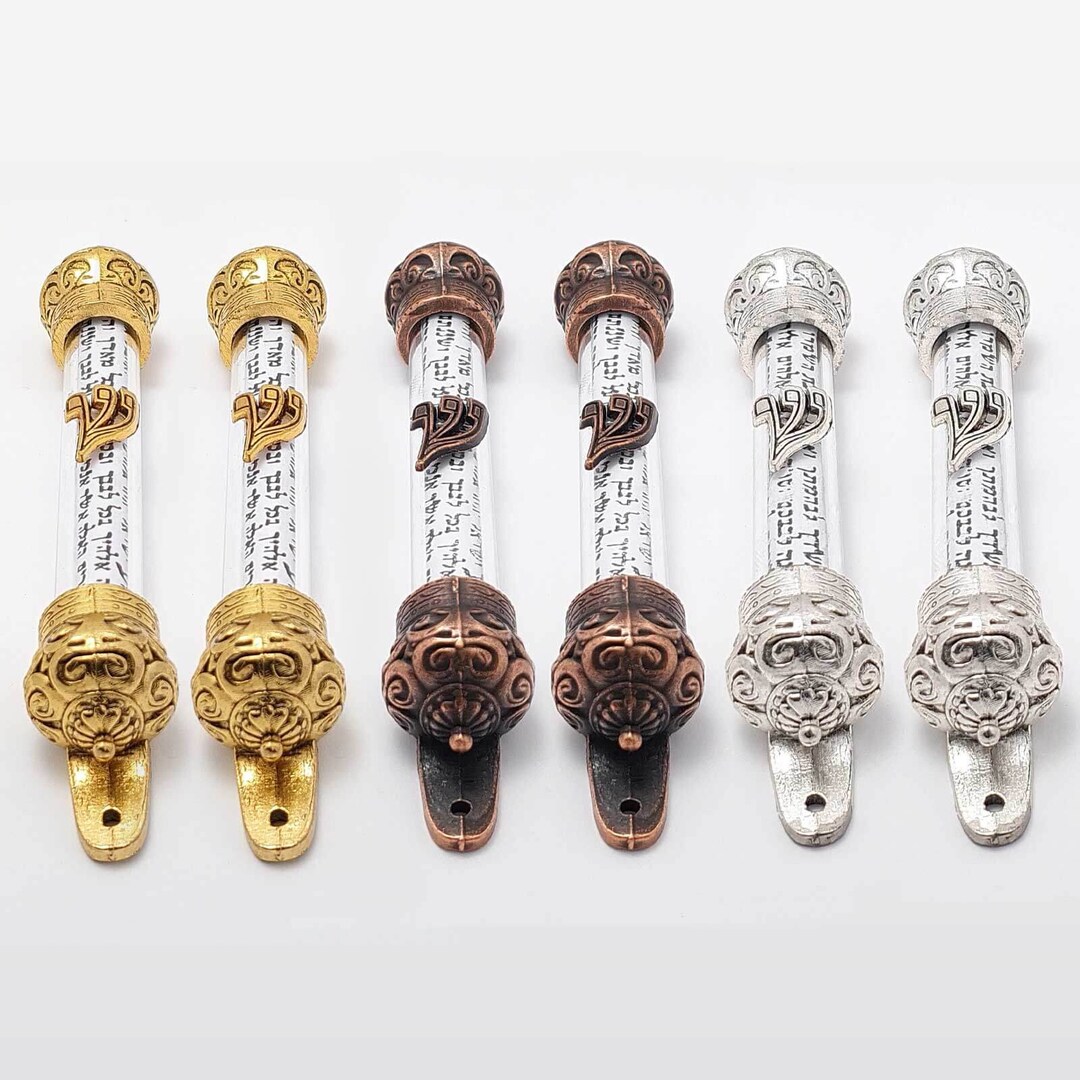 Set of 6 Glass Door Mezuzahs With NON Kosher Scroll 4.4 Inch Judaica Etsy