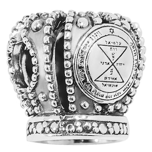Charm Amulet Kabbalah Matching Seal Pentacle King Solomon Wisdom silver 925