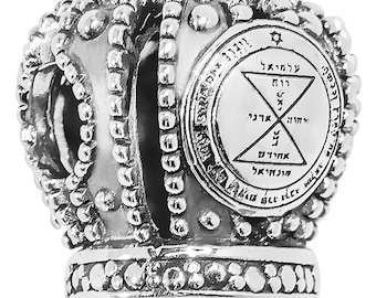 Charm Amulet Kabbalah Matching Seal Pentacle King Solomon Wisdom silver 925