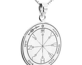 Seal of Highest Protection Pentacle King Solomon Pendant Amulet Silver 925