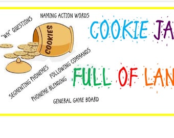 Cookie Jar Full of Language Speech Therapy Printable Activity Book- Phonological Awarness, Expressive and Receptive Language, Follow Command