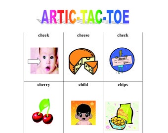 Artic Tac Toe Speech Therapy Activity Book for Producing /l, r, sh, ch, s, z/ Articulation Skills