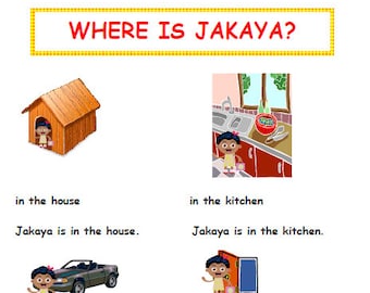 Where is Jakaya? and Where is Jakaya....Too?  Speech Therapy Activity Book Bundle for Spatial Concepts and Sentence Structure