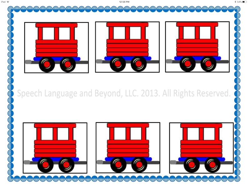 Syllable Train Speech Therapy Printable Activity for Etsy Espa??a