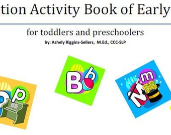 Articulation Activity Book of Early Sounds Speech Therapy Printable for Toddlers and Preschoolers Digital Download Speech Therapy