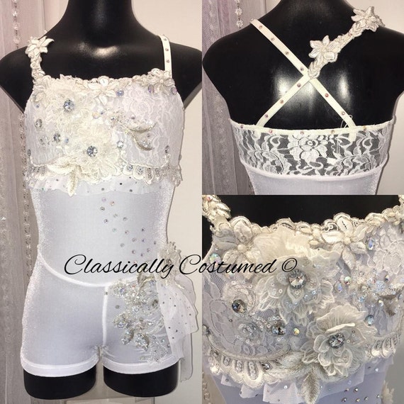 White Dance Costume Etsy