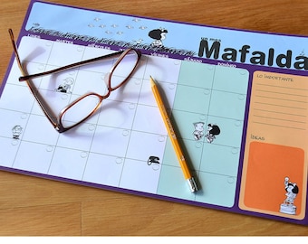 Planificador Mensual Perpetuo Mafalda
