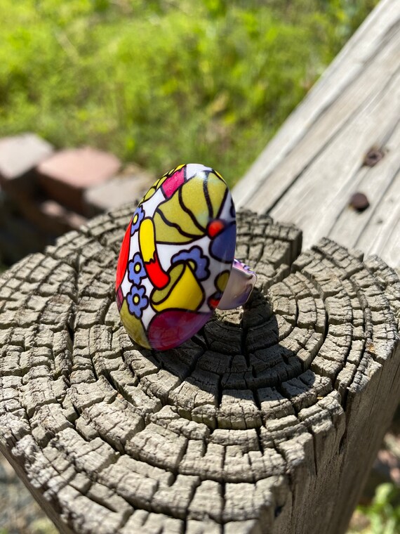 Funky Mushroom Chunky Ring - image 4