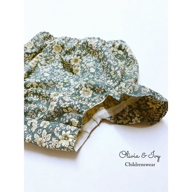 Ruffled Babies Bloomers Babies Toddlers Girls Frilly Leg Bloomers Sage Floral Babies Nappy Cover Baby Girls Birthday Outfit