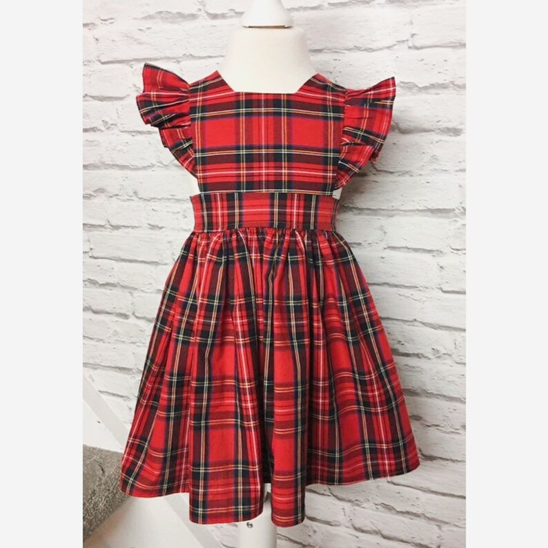 CHRISTMAS RED TARTAN ROYAL STEWART SKIRT BABY TODDLER GIRLS NEW AGE 0-10 YEARS